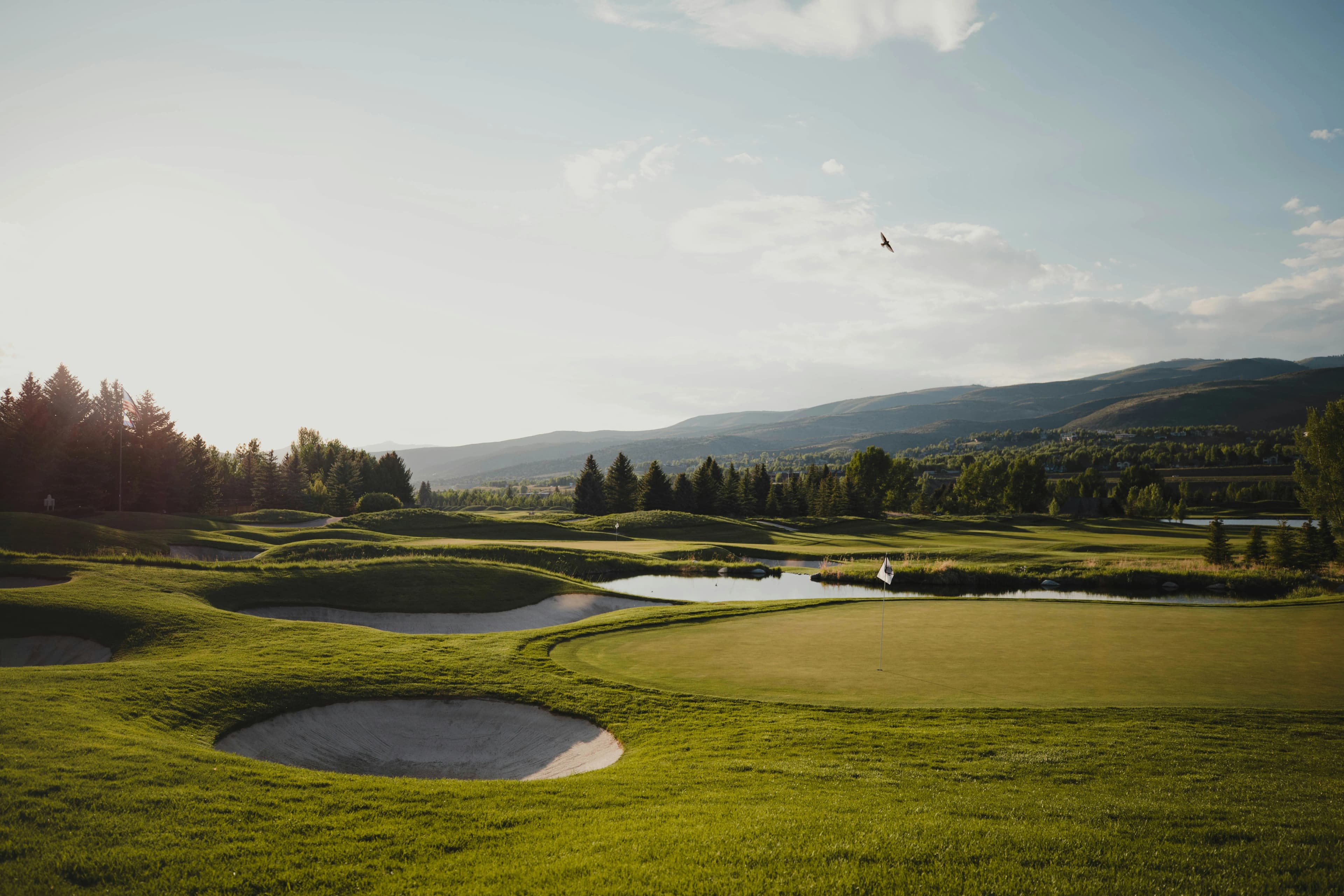 Dramatic golf course landscape